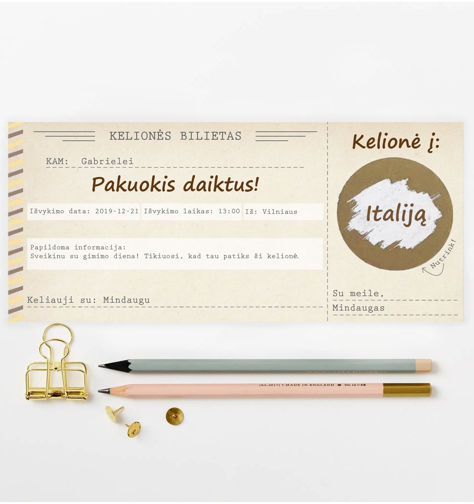Užpildyto kelionės bilieto pavyzdys... Kelionės bilietas... - Image 3