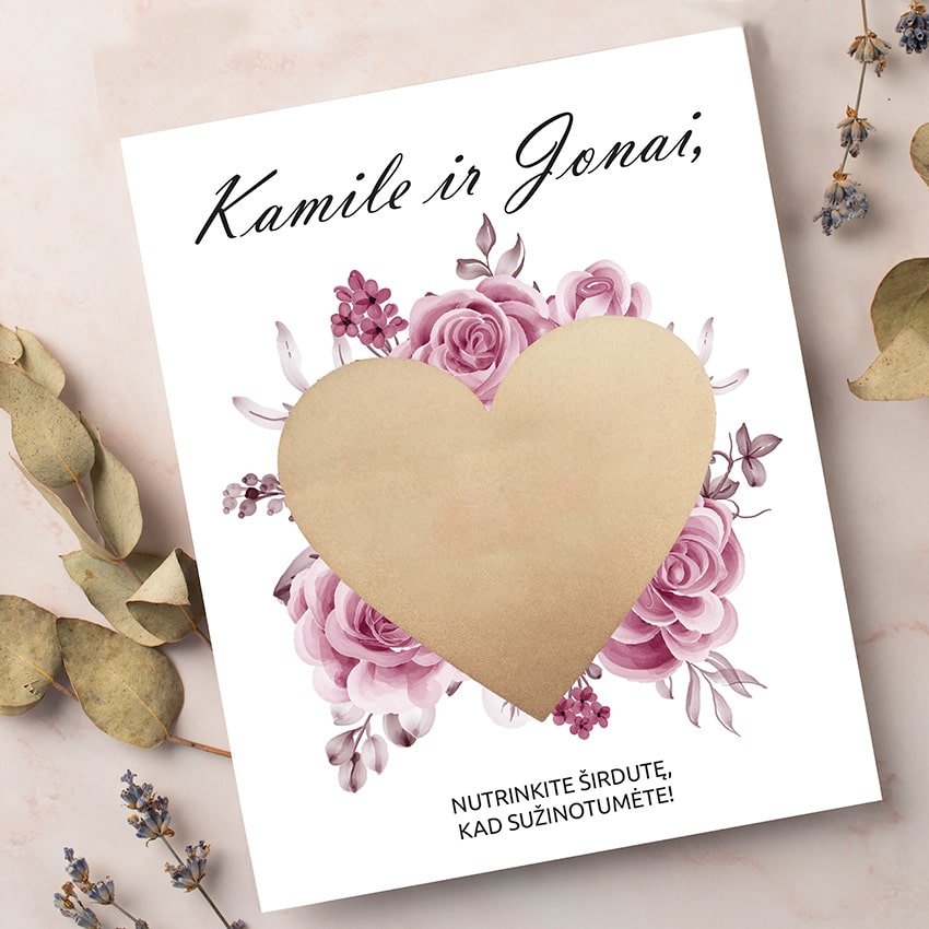 Vestuvių kvietimas Vestuvių kvietimas - GĖLIŲ ŽYDĖJIMAS - Image 4